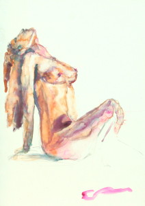 Figure 4, 5"x7", watercolor on claybord, ©ElishaDasenbrock2016